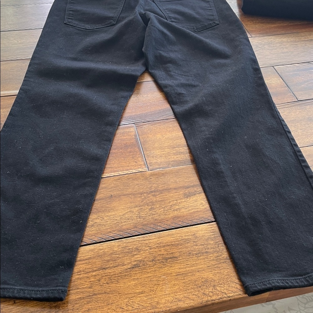 2 Universal Thread black high rise slim straight denim jeans size 4/27S & 4/27R - Picture 16 of 16